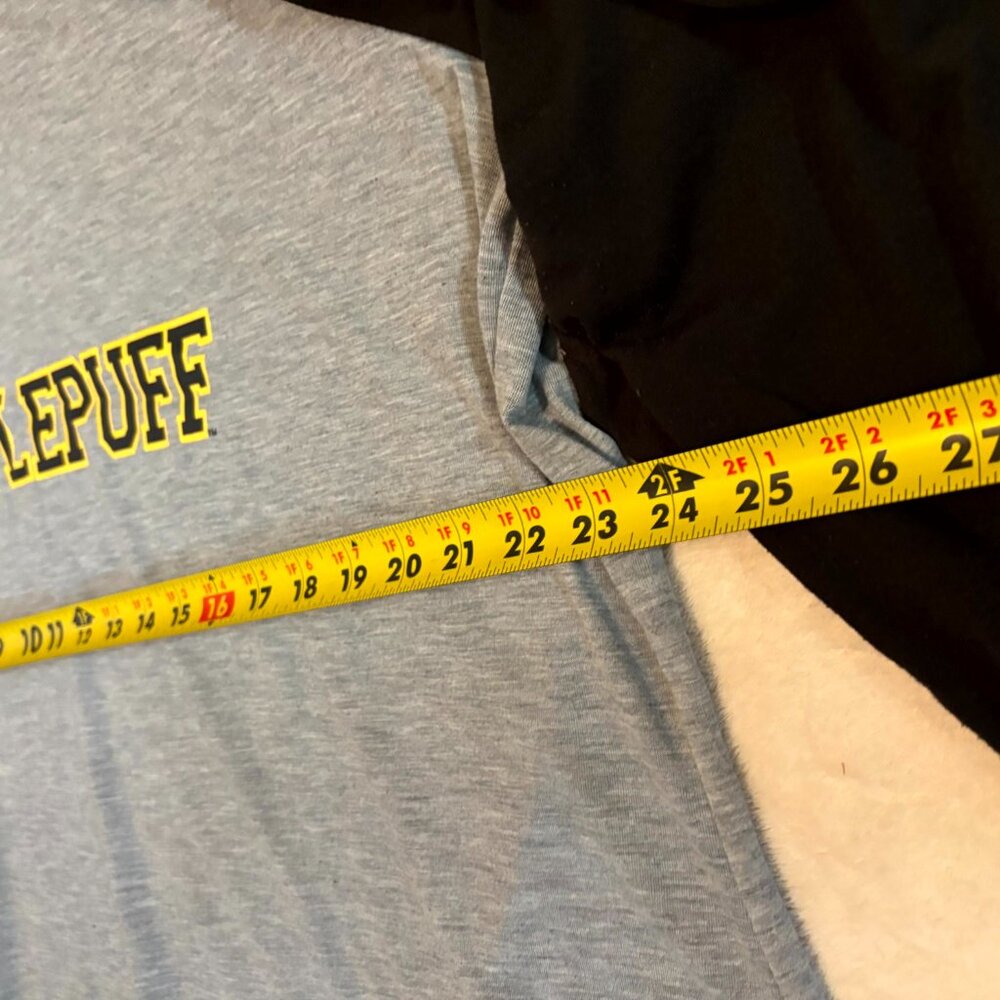 Harry Potter Hufflepuff XXXL Raglan Sleep Shirt PJ Nightgown PJammy - Picture 4 of 6